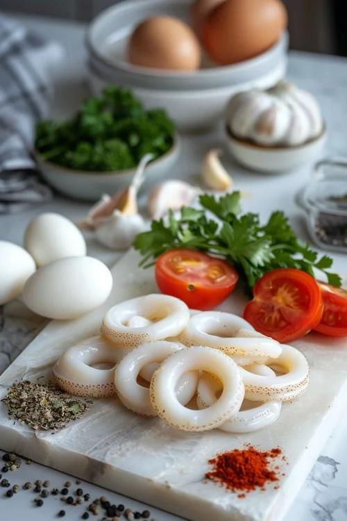 ingredientes Albóndigas de sepia en salsa